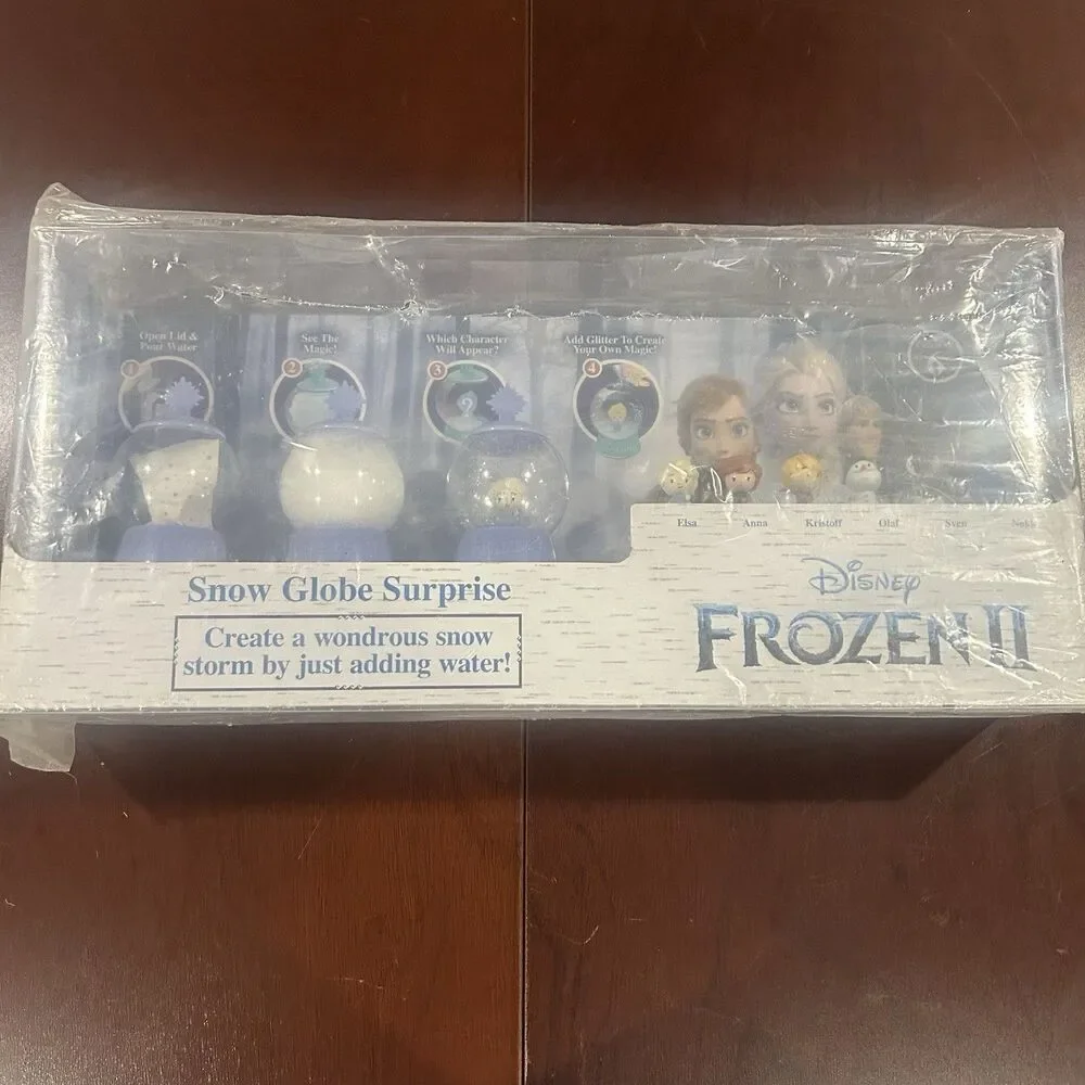 Disney Frozen II Snow Globe Surprise Mystery Set Add Water New Sealed Elsa Olaf
